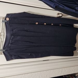 Asymmetrical button down skirt